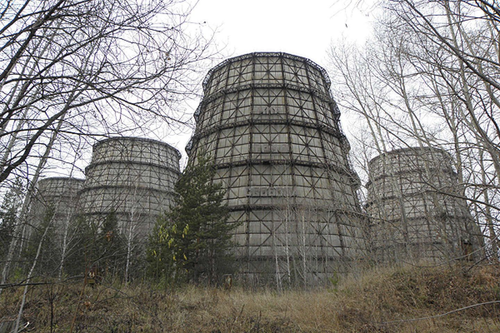 Cooling towers of the Siberian Nuclear Power Plant