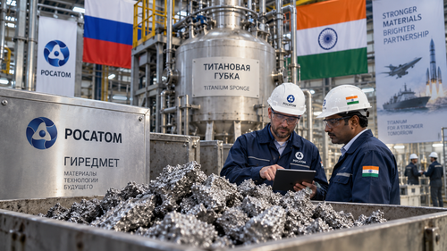 India recibirá tecnología de producción de esponja de titanio de Rosatom