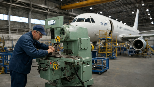 KAZ builds Tu-214 on 50-year-old 6R13 milling machines without CNC