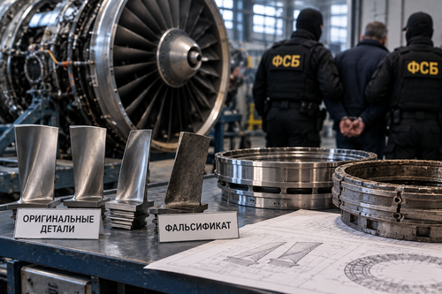 Álabes de turbina y anillos falsificados para motores de aviación D-36 y D-136 resultan en cinco años de prisión