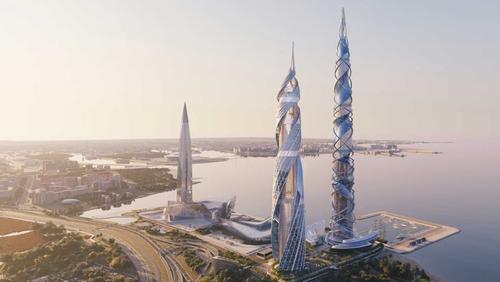 "Lakhta Center 3" Approved: Third 555-Meter Tower for St. Petersburg Passed Expert Review