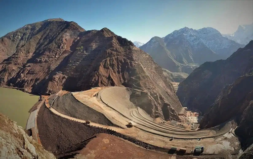 Construcción de la central hidroeléctrica de Rogun