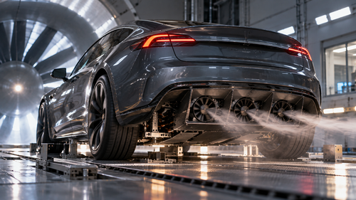 Tesla invents a way to press electric cars to the road with fans