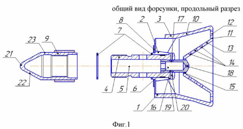Nozzle diagram by KNITU-KAI engineers