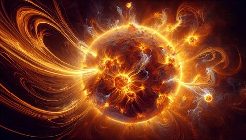 Four powerful class M flares recorded on the Sun: risk of magnetic storms