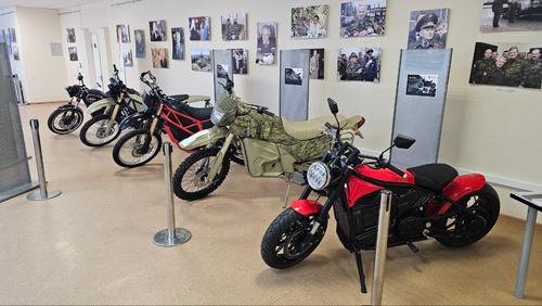Exhibition of Izh motorcycles produced by Kalashnikov