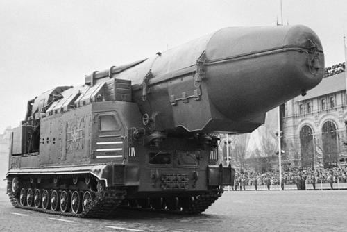 RT-15 ballistic missile as part of a mobile ground-based missile system 15P696
