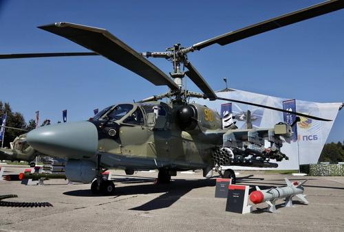 Reconnaissance and strike helicopter Ka-52M and "Product 305".