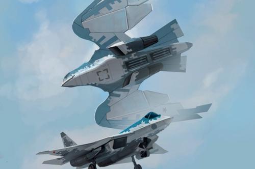 Comienzan las pruebas del caza Su-57 en conjunto con el dron S-70 "Okhotnik"