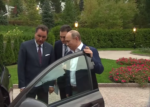 Putin is presented with Lada Vesta