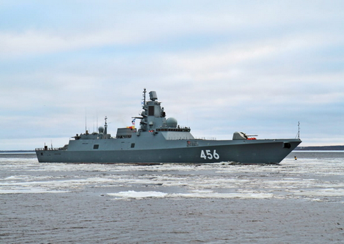Frigate Admiral Golovko in the Baltic Sea