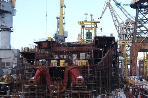 Reactor installation is one of the key stages in the construction of nuclear icebreakers