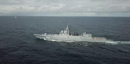 Russian frigate "Alexander Gorshkov" repelled an air "attack" in the Atlantic