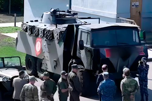 BMD-2 in the back of a KamAZ-4310