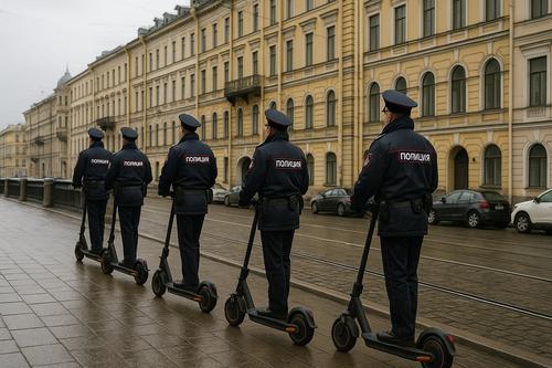 Policías en patinetes: en San Petersburgo proponen dar a los agentes patinetes y drones