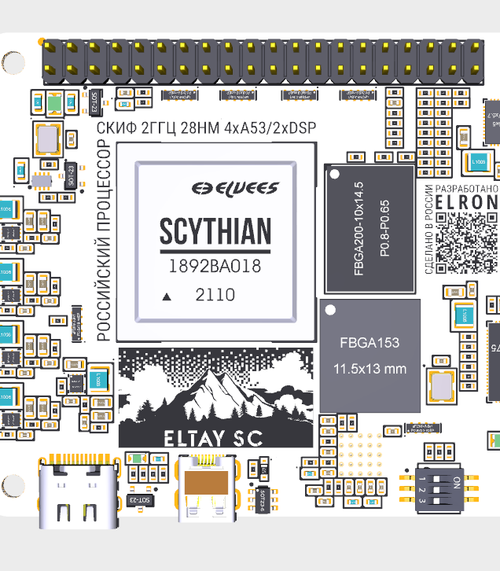 Single-board computer based on the "Scythian" processor