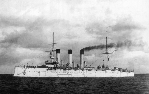 Крейсер «Аврора» на испытаниях 14 июня 1903 года