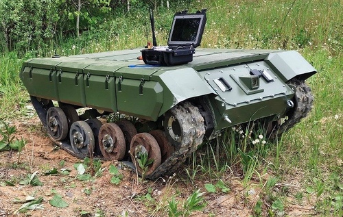 The latest ground drone with auto-targeting system developed in Russia