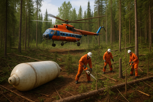 El primer fragmento de un cohete portador fue evacuado de la taiga de Yakutia: cómo se desarrolló la operación