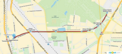 Маршрут московского монорельса