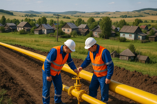 "Gazprom" commissioned 30 km of gas pipeline for gasification of a village in the Altai Territory