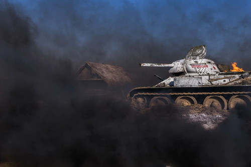 A still from the movie "T-34"