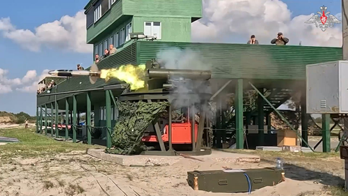 "Beregok" combat module destroyed an enemy USV with a missile