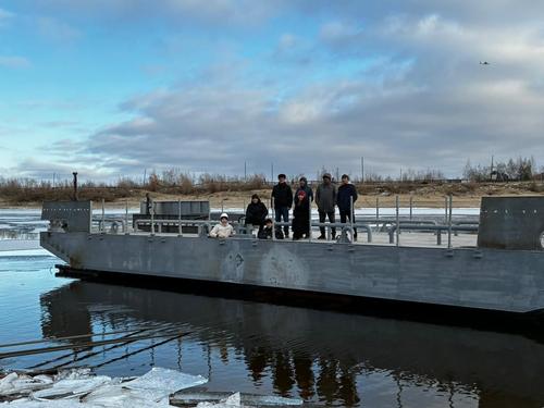 Жатайская судоверфь спустила на воду паром для перевозки сельскохозяйственной техники