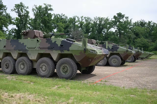 российский боевой модуль БМ-30-Д «Спица» на сербских БТР