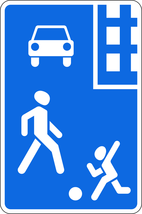 Sign "Residential Area" 