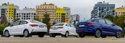 Lada Iskra, Changan Alsvin, and Solaris HS