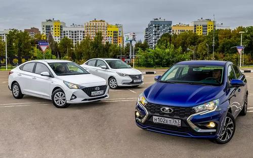 Lada Iskra, Changan Alsvin, and Solaris HS