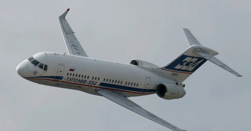 Tu-334 in flight
