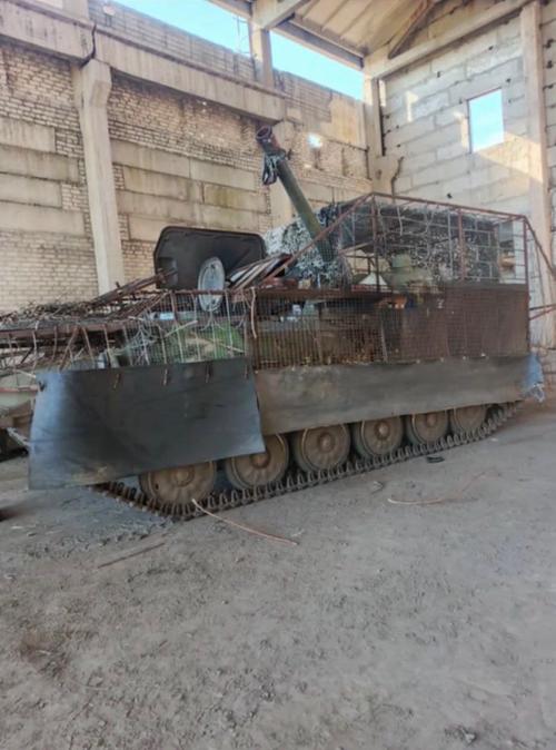 MT-LB with a turret from the Nona-S howitzer