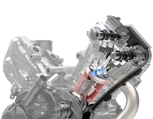 645cm³ V-Twin engine