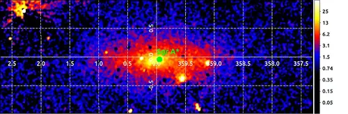 Imagen de la radiación de estructuras estelares extendidas según los datos del telescopio ART-XC en el rango de energías de 4-12 keV