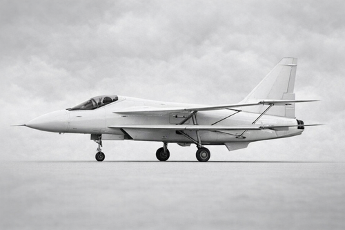 A fighter jet with a double wing for short takeoff and landing has been devised in Russia