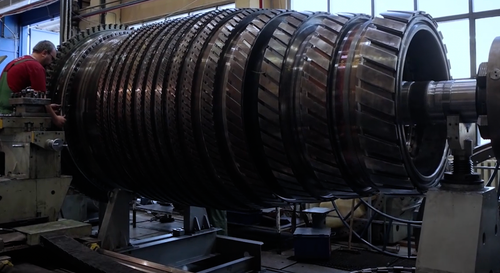 Ростех показал на видео сборку газовой турбины большой мощности ГТД-110М
