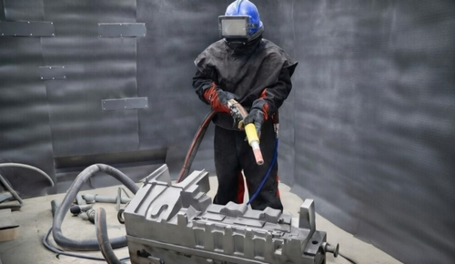 Sandblasting chamber