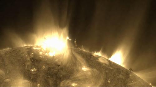 Golpe triple: el Sol estalló con tres potentes erupciones el 1 de febrero