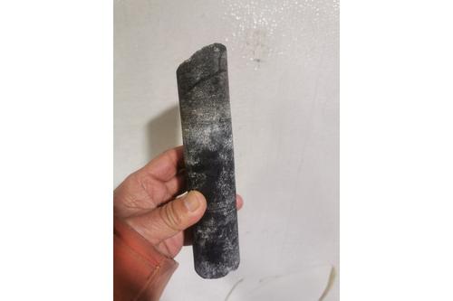 Núcleo extraído de debajo del hielo durante la expedición