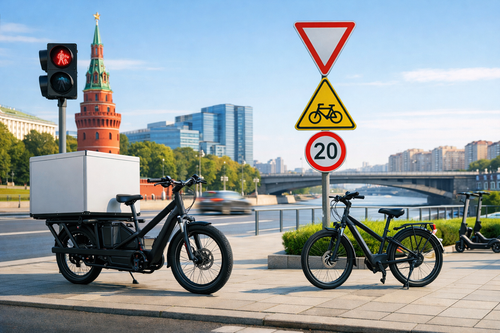 Курьеров на электровелосипедах могут прогнать с тротуаров: Минтранс прорабатывает вопрос