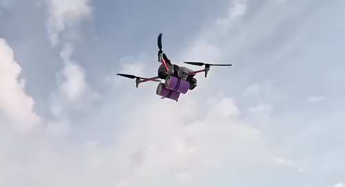 Un dron del CPC "Protos" entrega medicamentos en modo de prueba