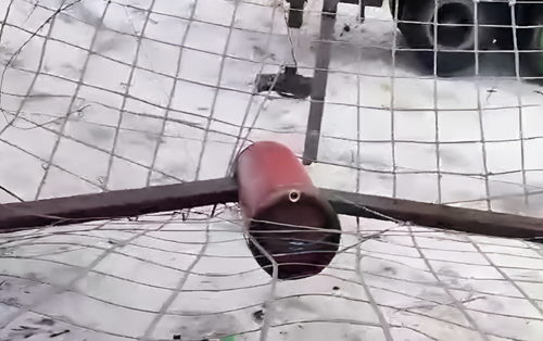 The anti-UAV net withstood the fall of a 140 kg projectile