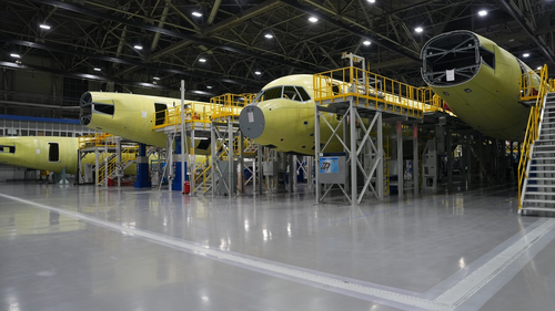 MS-21 at the Irkutsk Aviation Plant