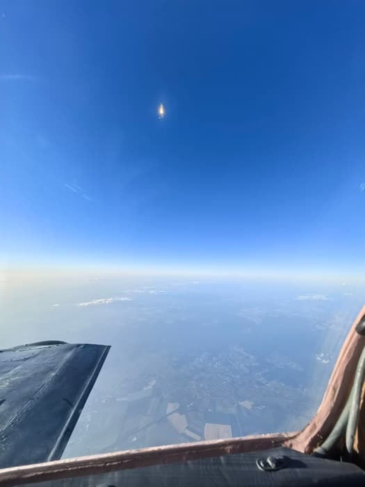 Вид из кабинета МиГ-31 на «Кинжал»