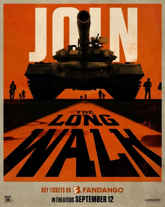 T-90M "Proryv" tank on the poster of The Long Walk