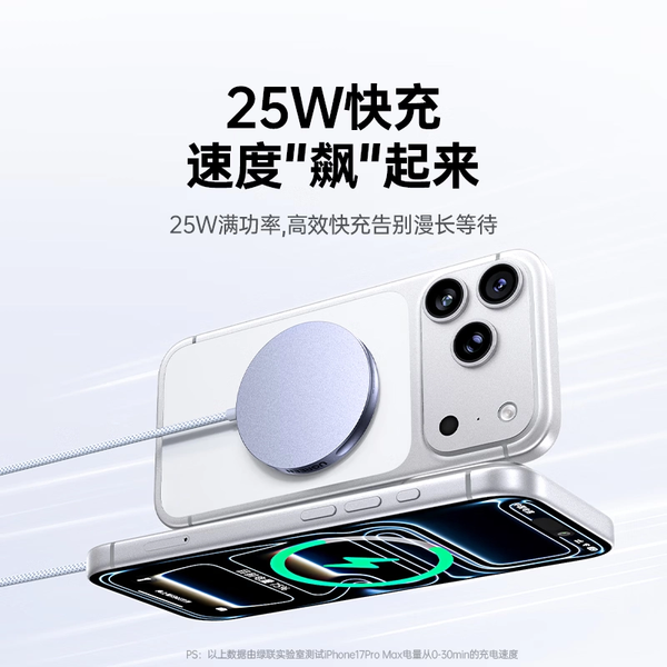 Магнитная беспроводная зарядка Ugreen 25 Вт для iPhone, AirPods, Samsung и Xiaomi Магнитная беспроводная зарядка Ugreen мощностью 25 Вт