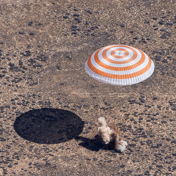 Landing of the "Soyuz MS-27" spacecraft in Kazakhstan
