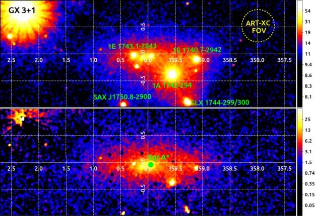 Рентгеновское изображение излучения протяженных звездных структур по данным телескопа ART-XC им. М.Н. Павлинского в диапазоне энергий 4-12 кэВ